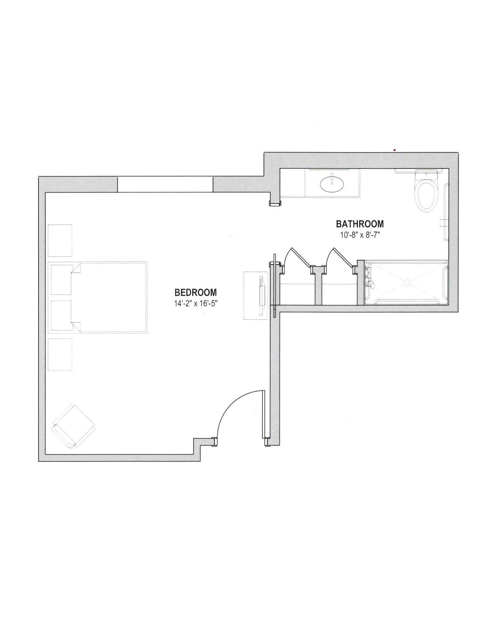 Royal Palm Studio Floorplan