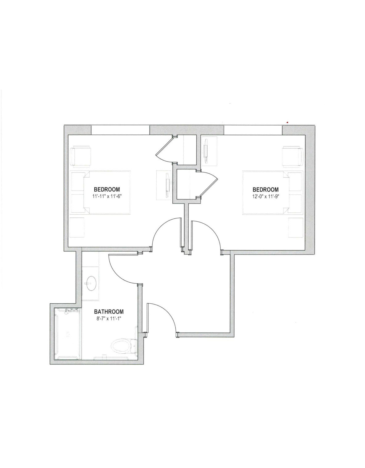 Capstone Royal Palm Cedar MC Shared Suite Floorplan