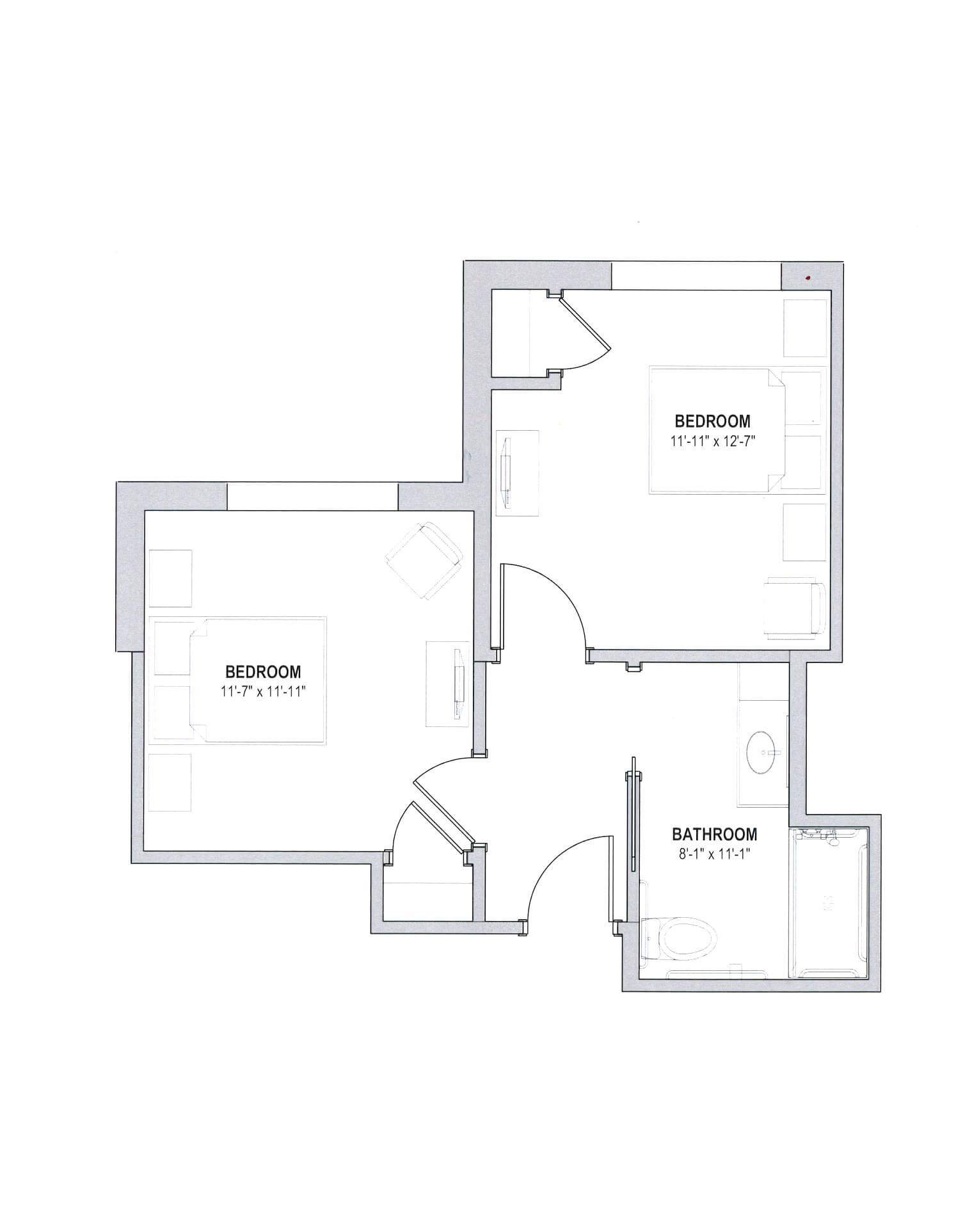 Capstone Royal Palm Sarasota MC Shared Suite Floorplan