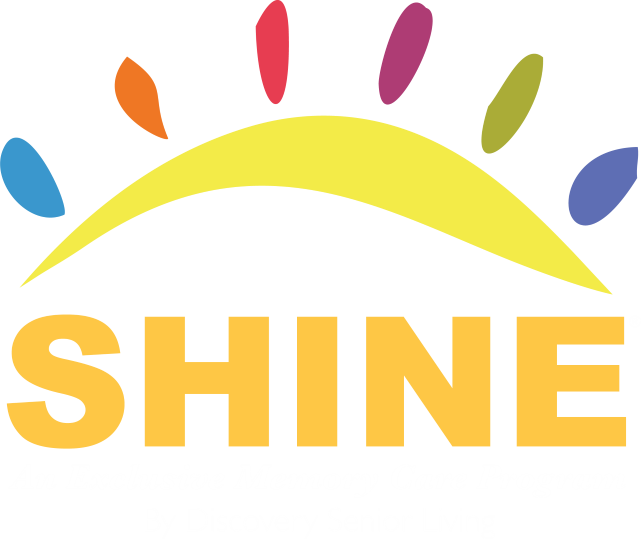 DSL SHINE Memory Care Logo white tagsm