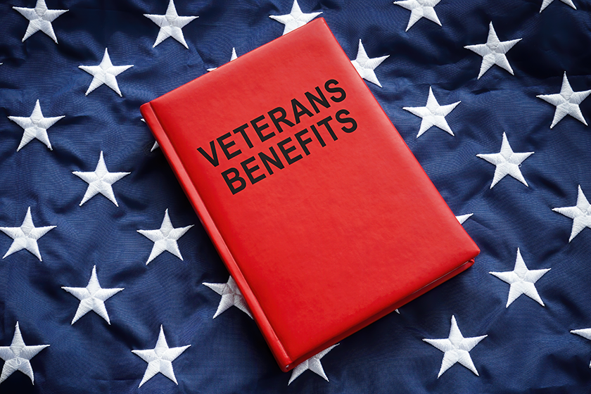 book veterans benefits big flag